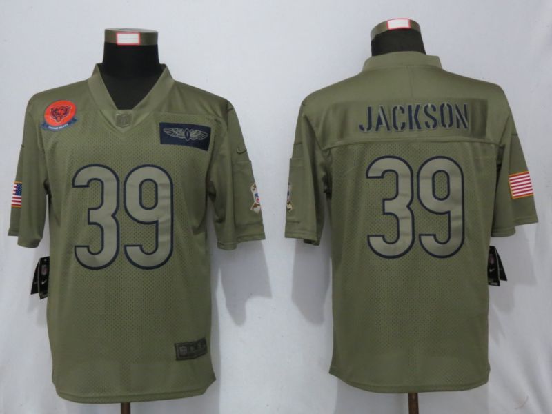 Men Chicago Bears #39 Jackson Nike Camo 2019 Salute to Service Limited NFL Jerseys